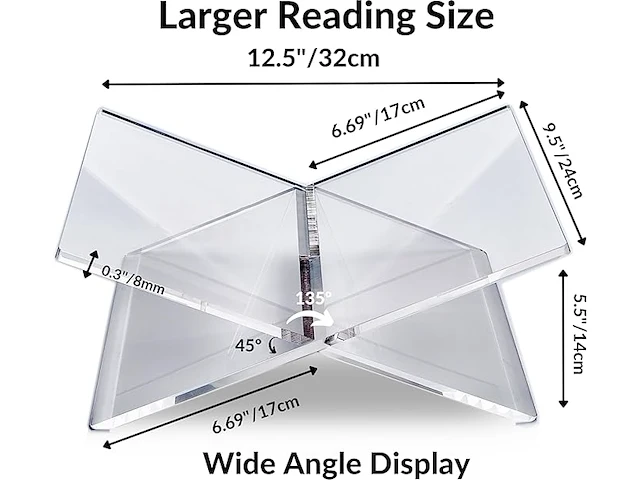 Honygebia transparante acryl boekenstandaard - afbeelding 2 van  3