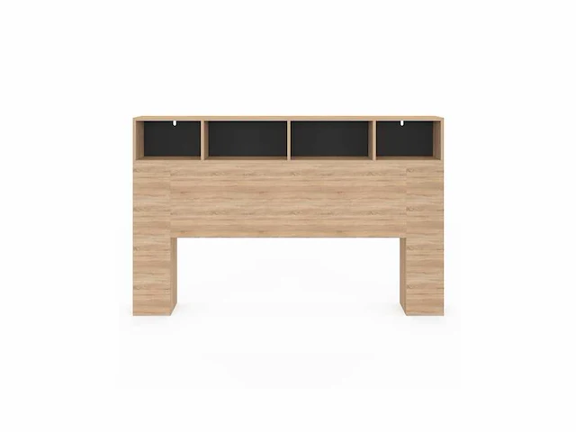 Hoofdeinde 145cm hout en zwart met opbergruimte - afbeelding 4 van  5
