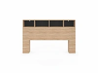 Hoofdeinde 145cm hout en zwart met opbergruimte - afbeelding 4 van  5