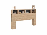 Hoofdeinde 145cm hout en zwart met opbergruimte - afbeelding 5 van  5