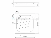 Hoog douchebak 80x80 wit retour artikel - douchebak - afbeelding 2 van  4