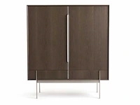 Hoog dressoir - 2 deuren - 2 lades - grijs - afbeelding 3 van  6