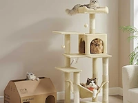 Hoogte krabpaal 143 cm - beige - afbeelding 1 van  4