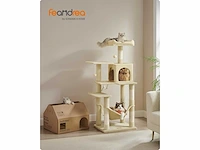 Hoogte krabpaal 143 cm - beige - afbeelding 3 van  4
