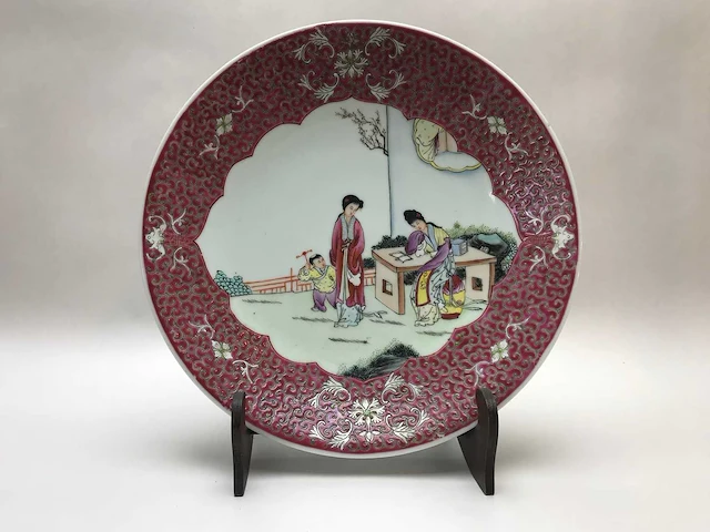 Hoogwaardige jingdezhen famille rose sierbord - afbeelding 7 van  25