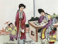 Hoogwaardige jingdezhen famille rose sierbord - afbeelding 21 van  25