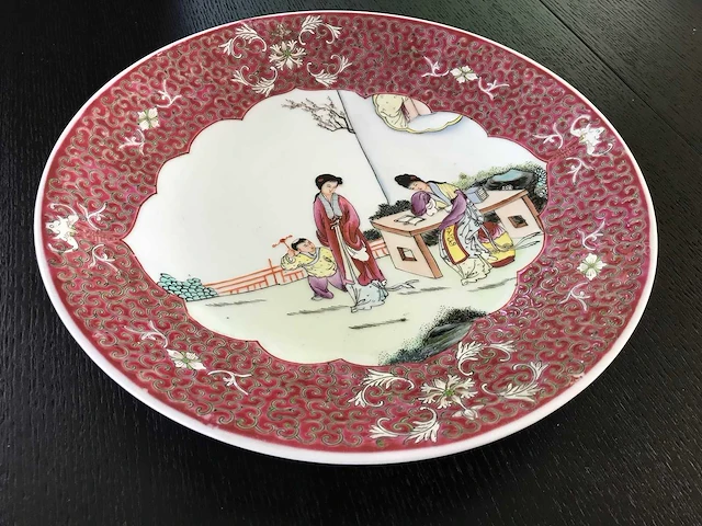 Hoogwaardige jingdezhen famille rose sierbord - afbeelding 22 van  25