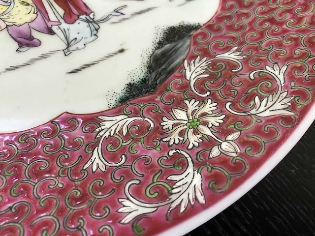 Hoogwaardige jingdezhen famille rose sierbord - afbeelding 24 van  25