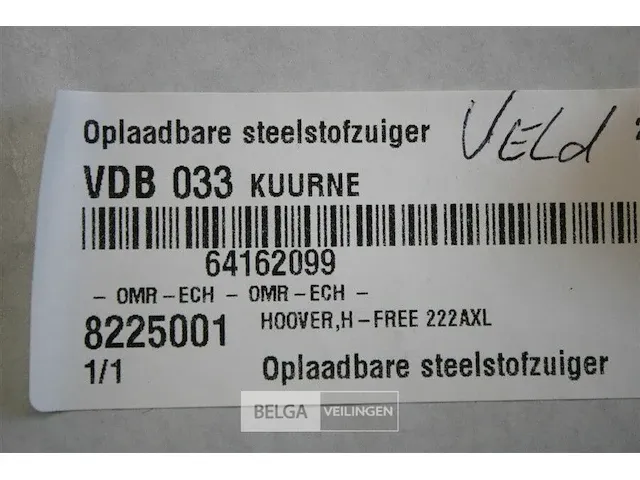 Hoover h-free 222axl oplaadbare steelstofzuiger - afbeelding 4 van  4