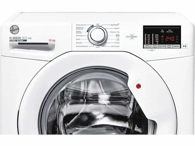 Hoover h wash 300 lite 10 kg 1400 rpm wasmachine wit - afbeelding 2 van  7