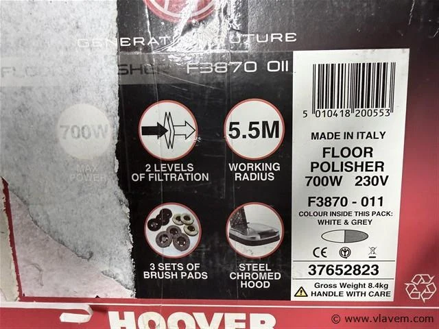 Hoover parketstofzuiger met 3 x 3 borstel - nieuw - afbeelding 2 van  4