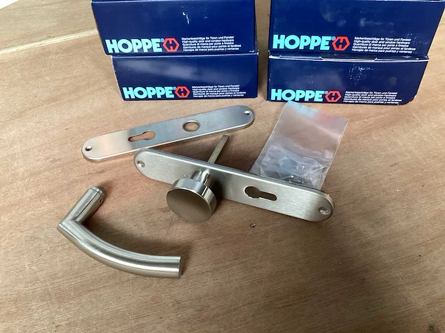 Hoppe trondheim langschild wisselgarnituur, rvs (13x) - afbeelding 1 van  3