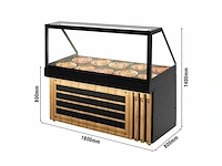 Horeca warmhoud vitrine oslo granieten plaat 180x80x140 - afbeelding 2 van  10