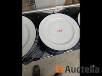Horeca:lot 227: rvs kar +140st platen - afbeelding 1 van  12