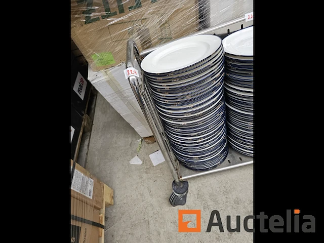 Horeca:lot 227: rvs kar +140st platen - afbeelding 5 van  12