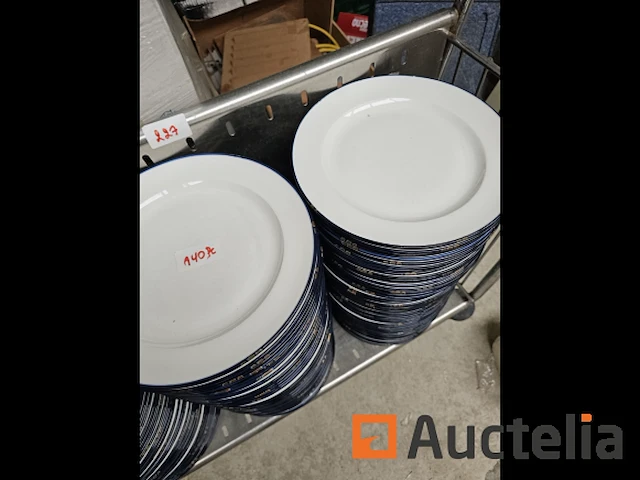Horeca:lot 227: rvs kar +140st platen - afbeelding 6 van  12