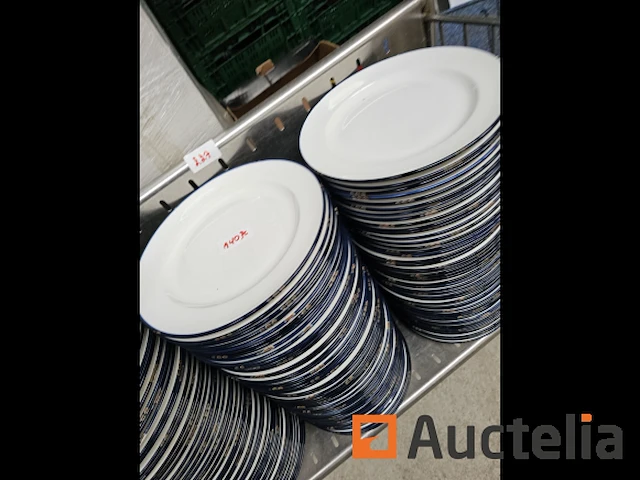 Horeca:lot 227: rvs kar +140st platen - afbeelding 7 van  12