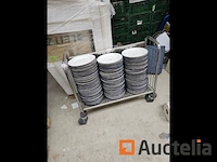 Horeca:lot 227: rvs kar +140st platen - afbeelding 9 van  12