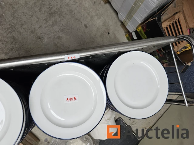 Horeca:lot 227: rvs kar +140st platen - afbeelding 12 van  12
