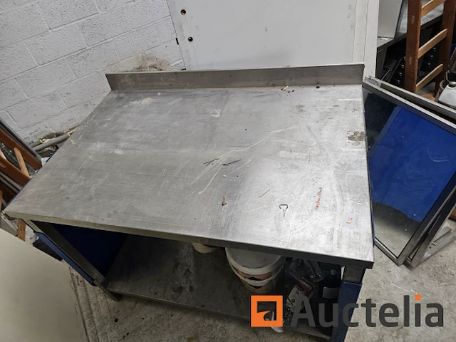 Horeca:lot 236: rvs tafel + steelpan - afbeelding 3 van  10