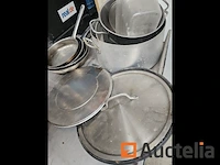 Horeca:lot 236: rvs tafel + steelpan - afbeelding 10 van  10