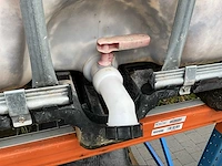 Horizontale opslagtank ibc container 1000l - afbeelding 3 van  3