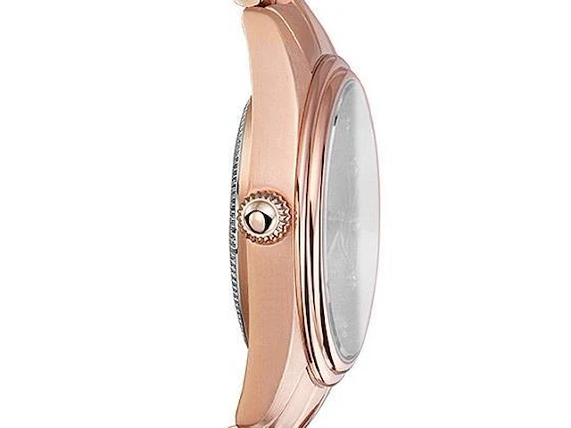 Horloge antverpia pink case & dial - brown leather - afbeelding 3 van  3