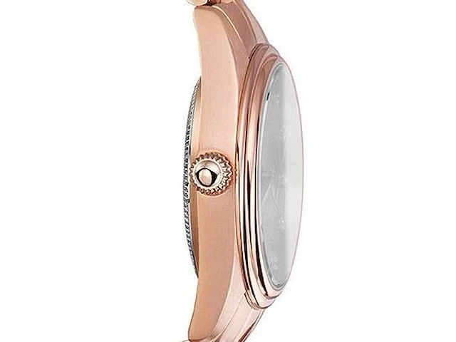 Horloge antverpia pink case & dial - brown leather - afbeelding 3 van  3