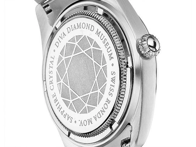 Horloge antverpia silver case - grey dial - green leather - afbeelding 2 van  3