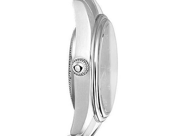 Horloge antverpia silver case - grey dial - green leather - afbeelding 3 van  3