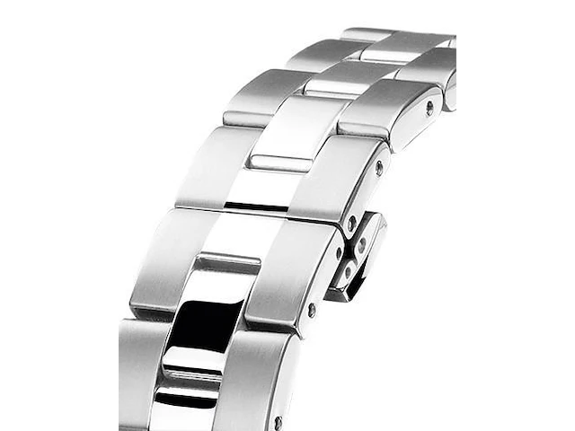 Horloge antverpia silver case & bracelet - black dial - afbeelding 3 van  4