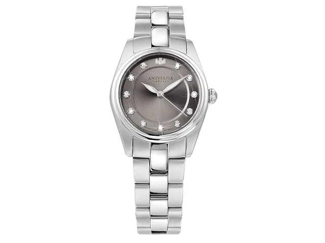 Horloge antverpia silver case & bracelet - grey dial - afbeelding 1 van  4