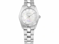 Horloge antverpia silver case & bracelet - pearl dial