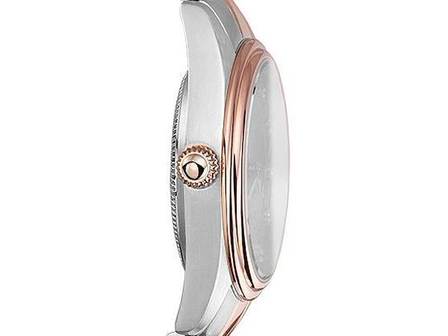 Horloge antverpia silver/pink case - pearl dial - brown leather - afbeelding 3 van  3