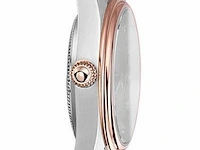 Horloge antverpia silver/pink case - pearl dial - brown leather - afbeelding 3 van  3