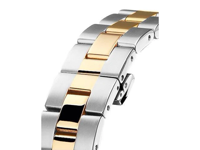 Horloge antverpia silver/yellow case & bracelet - pearl dial - afbeelding 3 van  4