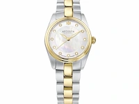 Horloge antverpia silver/yellow case & bracelet - pearl dial