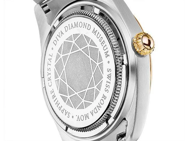 Horloge antverpia silver/yellow case & bracelet - pearl dial - afbeelding 2 van  4