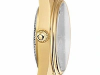 Horloge antverpia yellow case - black dial - red leather - afbeelding 3 van  3