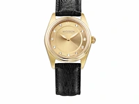 Horloge antverpia yellow case - yellow dial - black leather - afbeelding 1 van  3