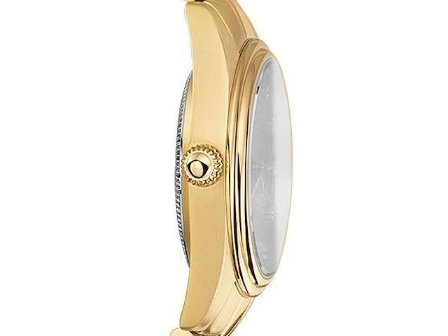 Horloge antverpia yellow case - yellow dial - black leather - afbeelding 2 van  3