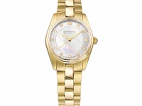 Horloge antverpia yellow case & bracelet - pearl dial
