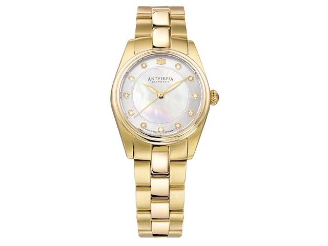 Horloge antverpia yellow case & bracelet - pearl dial - afbeelding 1 van  4