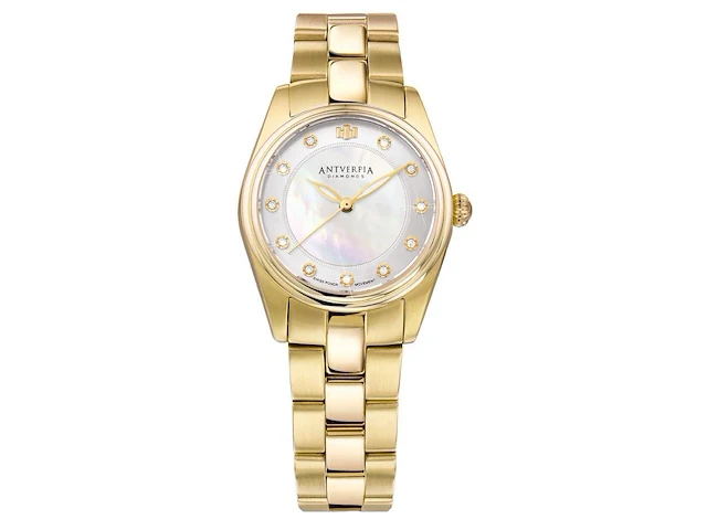 Horloge antverpia yellow case & bracelet - pearl dial - afbeelding 1 van  4