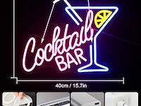 Horseneon neonbord "cocktail bar" - afbeelding 2 van  3