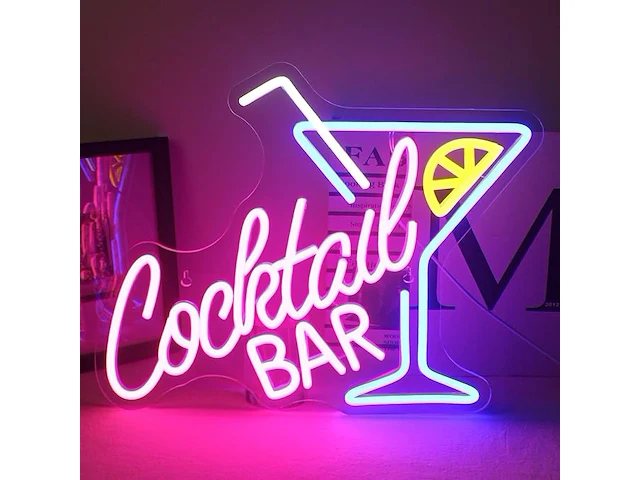 Horseneon neonbord voor cocktails - afbeelding 1 van  3