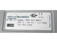 Hortilux schreder - 600 watt tl-lampen - buitenverlichting (11x) - afbeelding 3 van  4