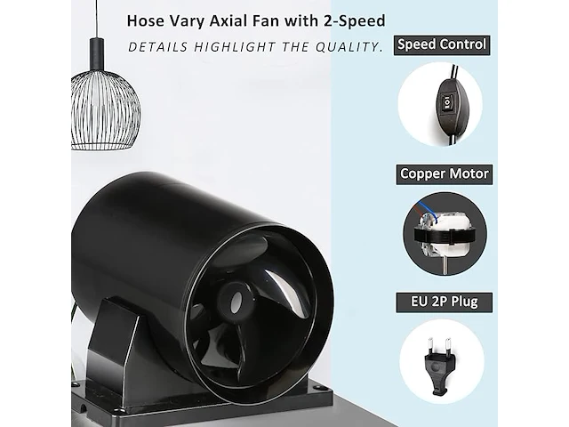Hose vary axiale luchtafzuiger (100 mm) - afbeelding 3 van  4
