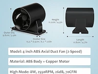 Hose vary axiale luchtafzuiger (100 mm) - afbeelding 4 van  4