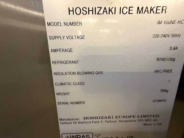 Hoshizaki - im-100-hc - ijsblokjesmachine - afbeelding 3 van  3